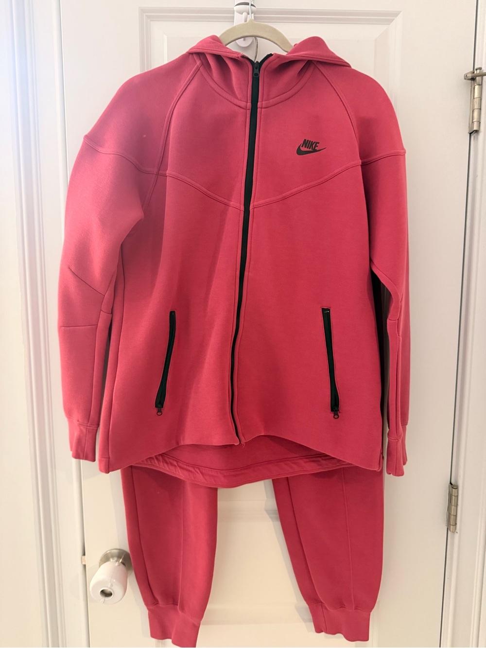 Nike  Pink Zip Hoodie and Joggers Set-Large